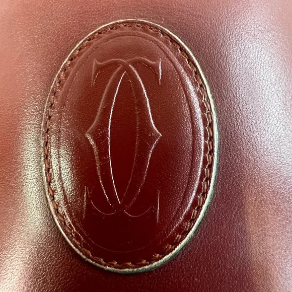 Cartier must de Paris Leather Bordeaux Crossbody